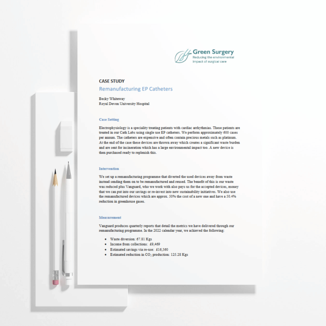 Mockup Casestudies Green Surgery EP Catheter Royal Devon