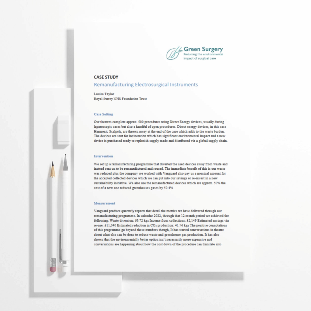 Mockup Casestudies Green Surgery Remanufacturing
